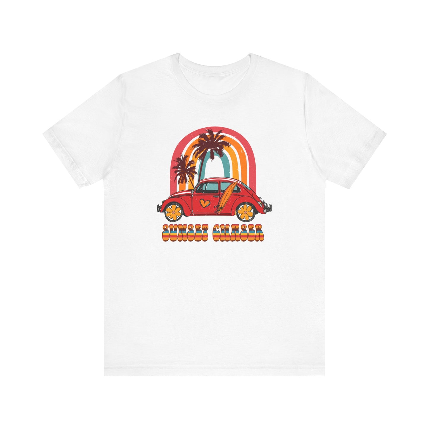 Sunset Chaser Summer Beach T-Shirt for Sunset Lovers.