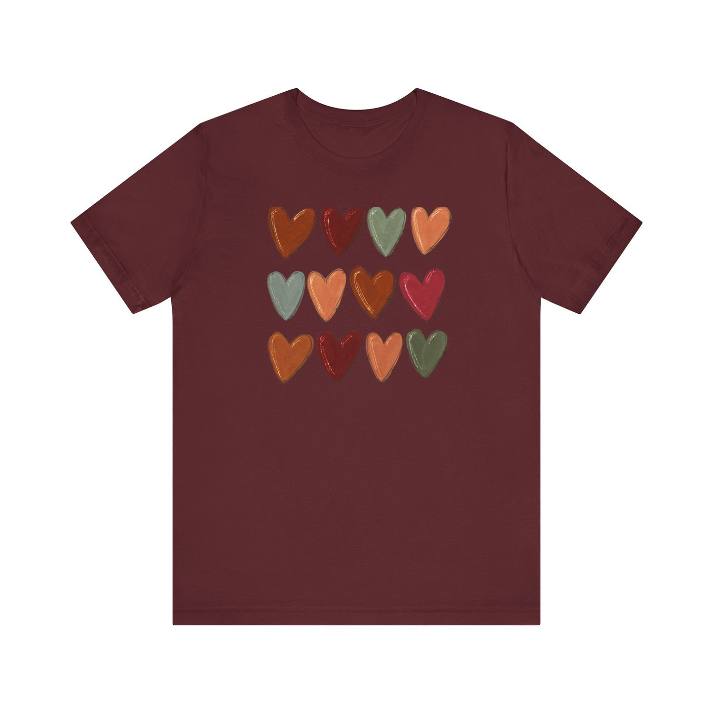 Fall Hearts Thanksgiving Halloween Tshirt
