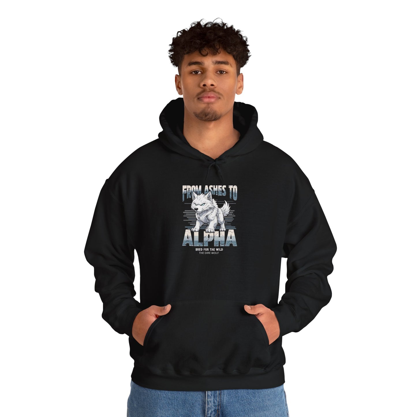 Hoodie Dire Wolf From Ashes to Alpha Hooded Sweatshirt for SCI FI Fans Fantasy Fans