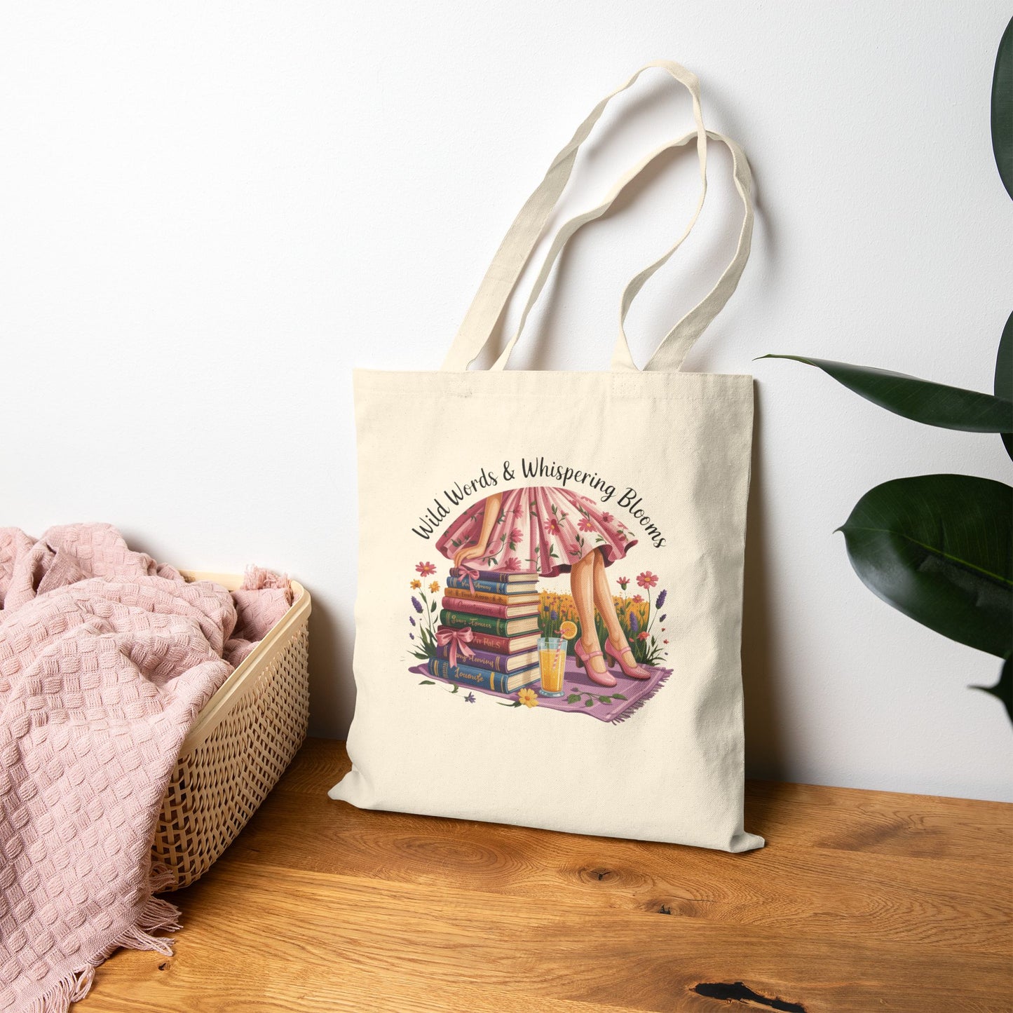 Charming Literary Tote Bag Book Lover Gift Eco-Friendly Shopping Bag Library Tote Perfect for Readers and Students Literary Girl Tote