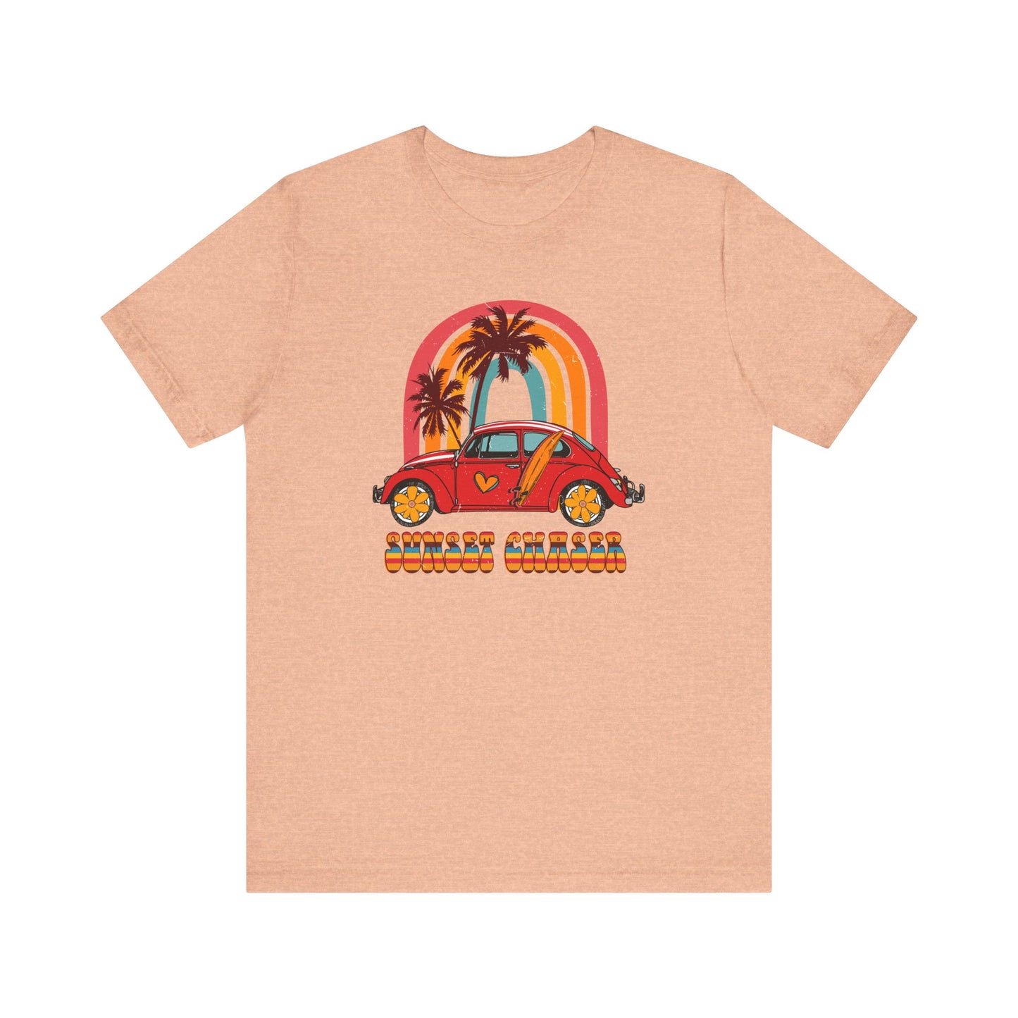 Sunset Chaser Summer Beach T-Shirt for Sunset Lovers.