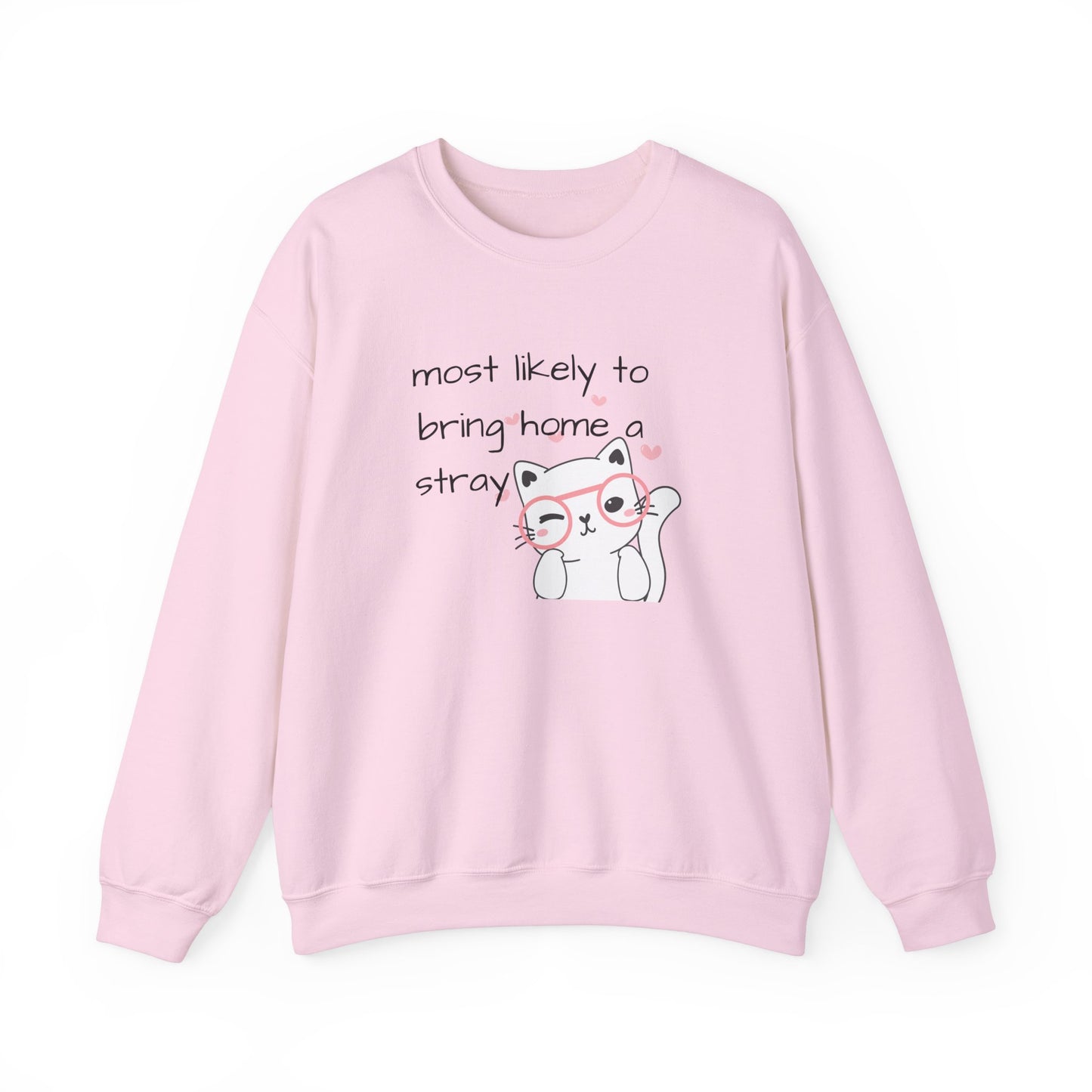 Sweatshirt Most Likely to Bring Home a Stray Cute Funny Animal Lover Crewneck Sweatshirt