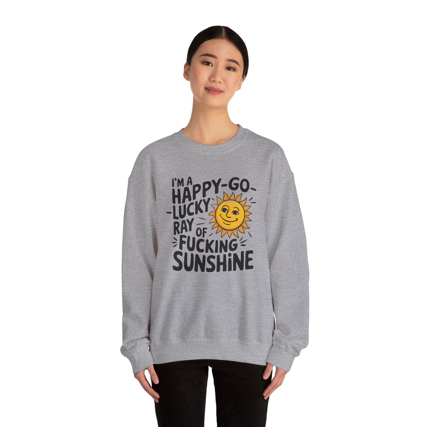 Sweatshirt Happy Go Lucky Ray of Sunshine Crewneck Sweatshirt