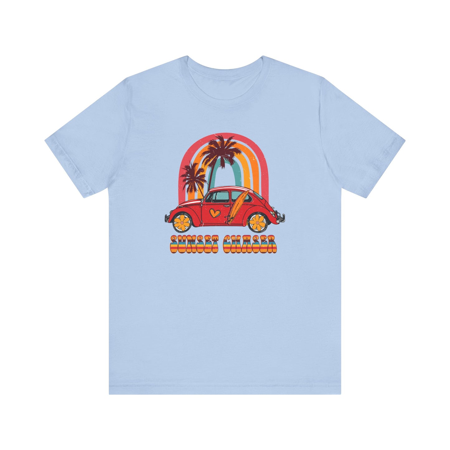 Sunset Chaser Summer Beach T-Shirt for Sunset Lovers.