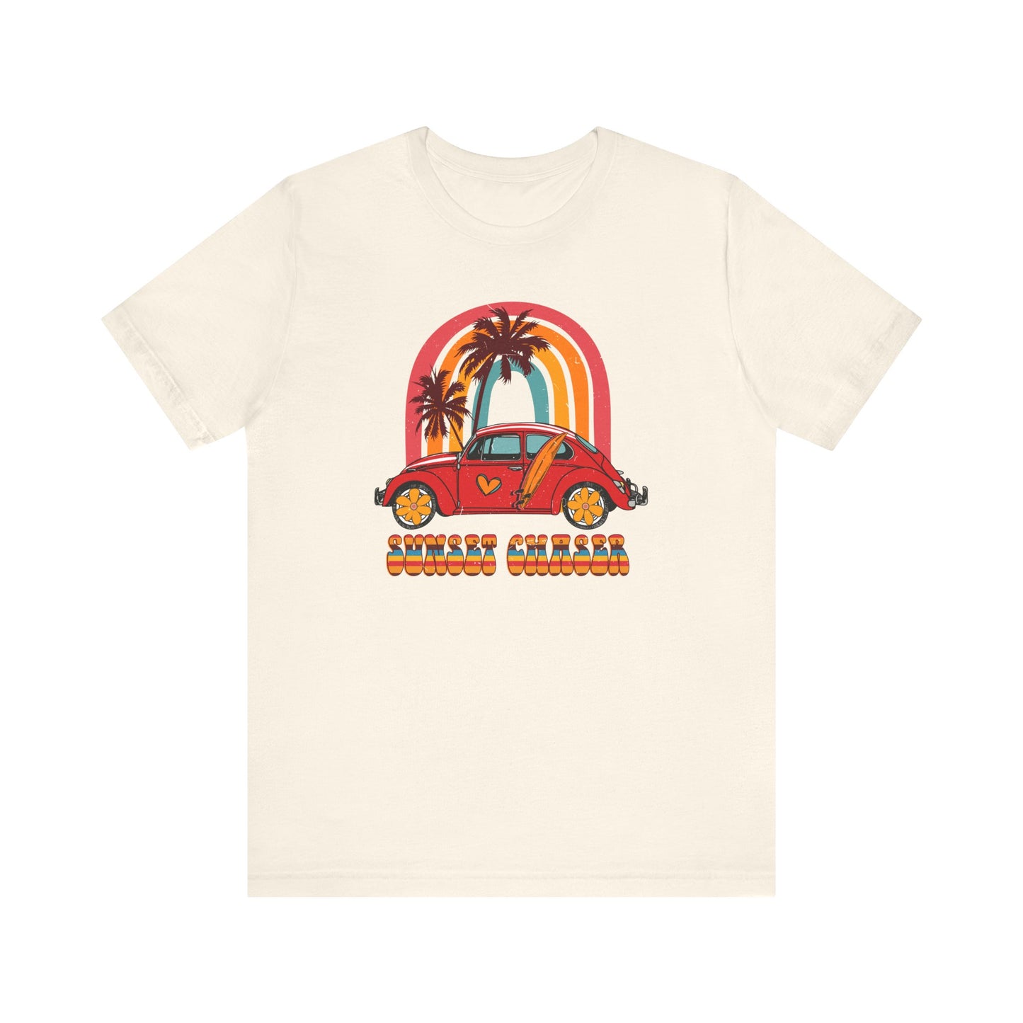 Sunset Chaser Summer Beach T-Shirt for Sunset Lovers.