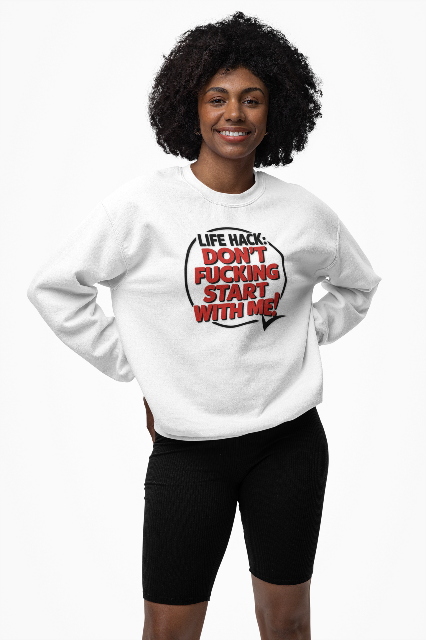 Sweatshirt Don't F'ing Start with Me Funny Adult Humor NSFW Crewneck Sweatshirt
