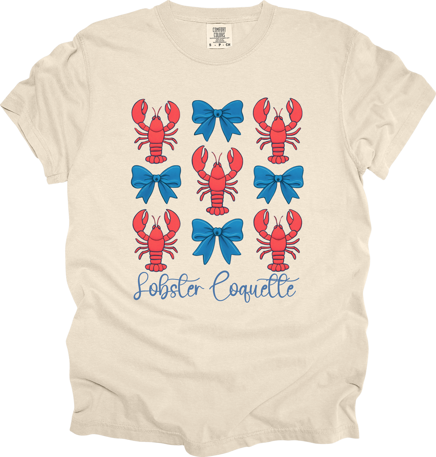T-Shirt Lobster Coquette Shirt For Ocean Lovers Coastal Aesthetic Fisherman's Aesthetic Great Gift for Friend Mom New England
