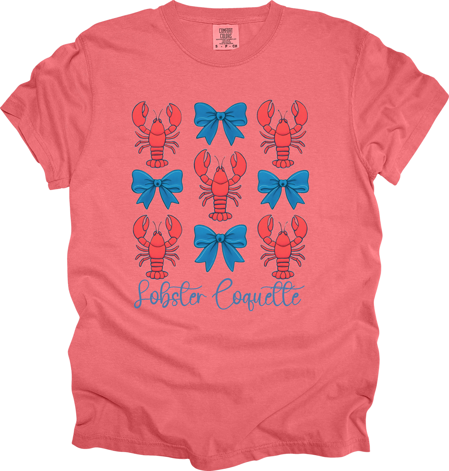 T-Shirt Lobster Coquette Shirt For Ocean Lovers Coastal Aesthetic Fisherman's Aesthetic Great Gift for Friend Mom New England