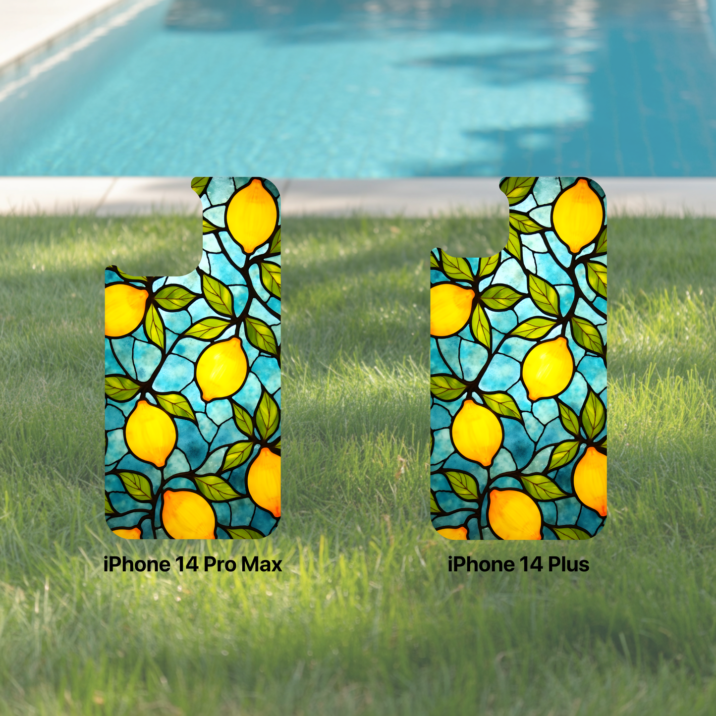 iPhone Phone Case Stained Glass Look Tough Cases Vibrant Lemon Design Unique Gift for Lemon Lovers Colorful Phone Accessories for Summer