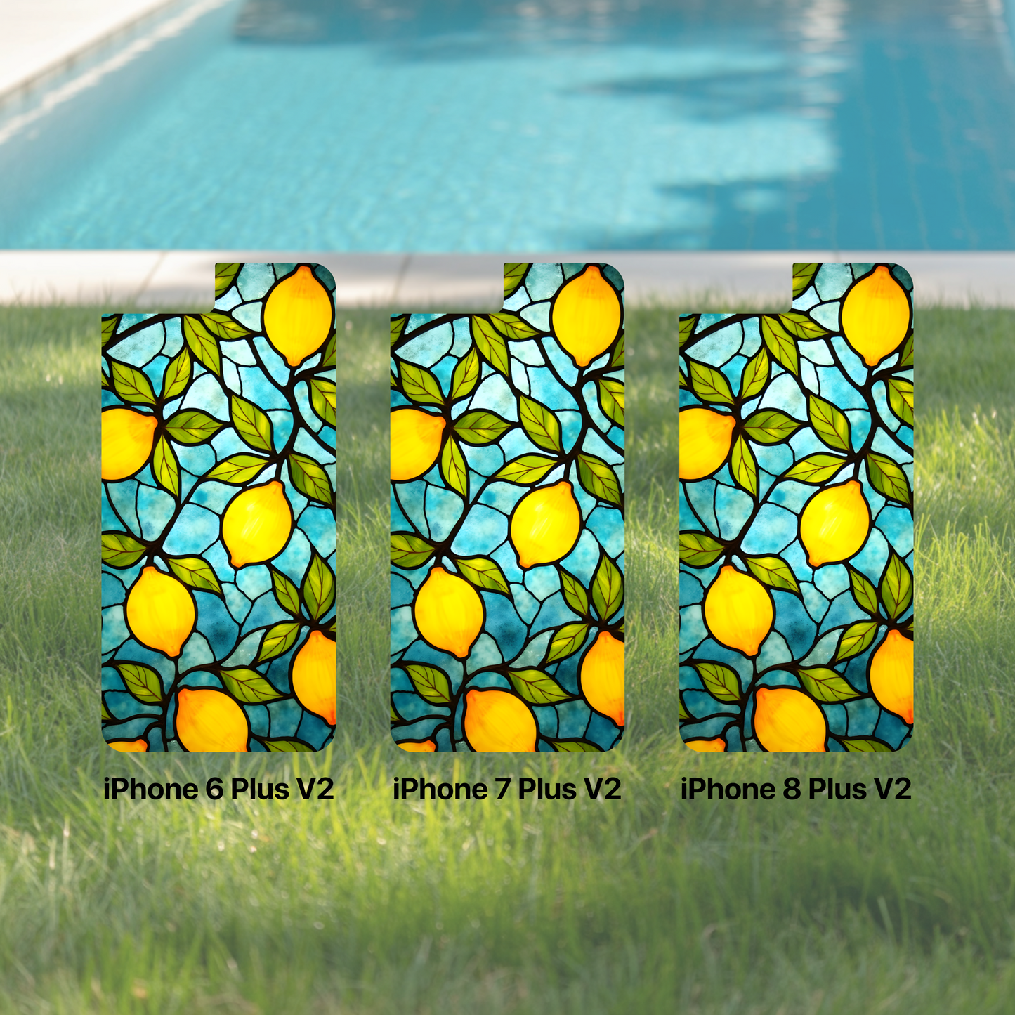 iPhone Phone Case Stained Glass Look Tough Cases Vibrant Lemon Design Unique Gift for Lemon Lovers Colorful Phone Accessories for Summer