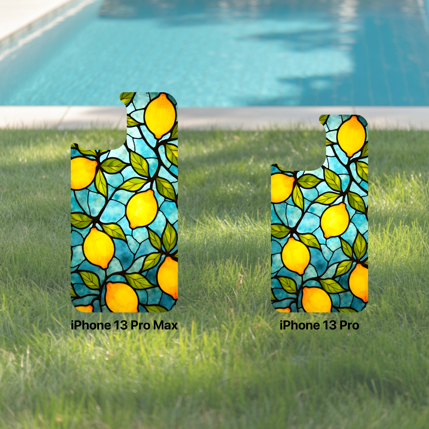 iPhone Phone Case Stained Glass Look Tough Cases Vibrant Lemon Design Unique Gift for Lemon Lovers Colorful Phone Accessories for Summer