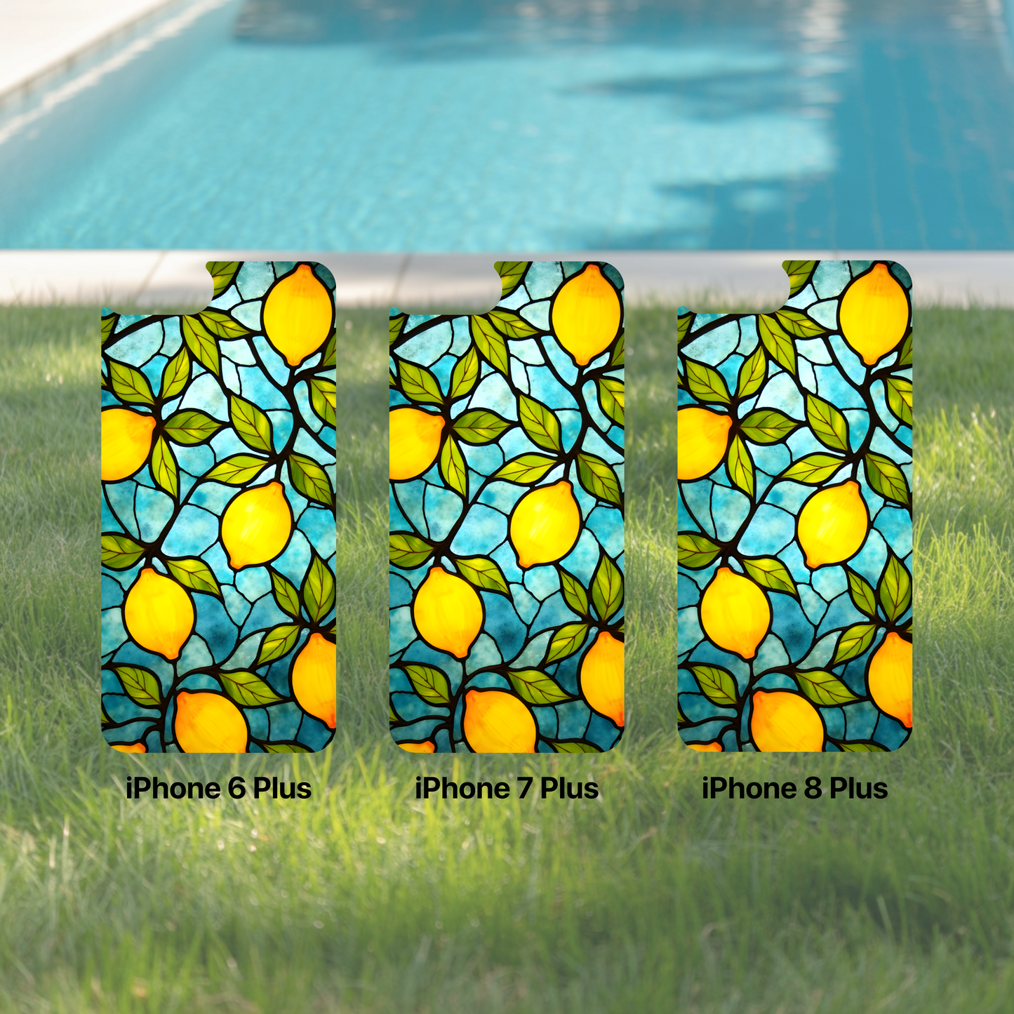 iPhone Phone Case Stained Glass Look Tough Cases Vibrant Lemon Design Unique Gift for Lemon Lovers Colorful Phone Accessories for Summer