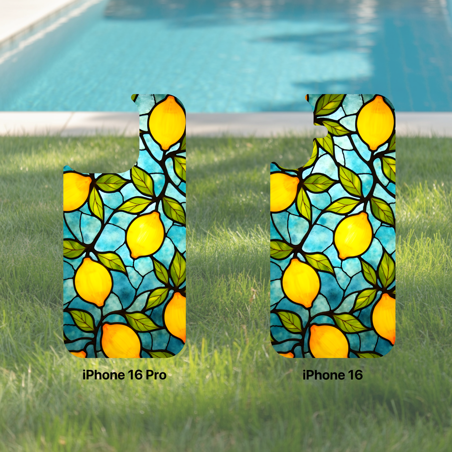iPhone Phone Case Stained Glass Look Tough Cases Vibrant Lemon Design Unique Gift for Lemon Lovers Colorful Phone Accessories for Summer