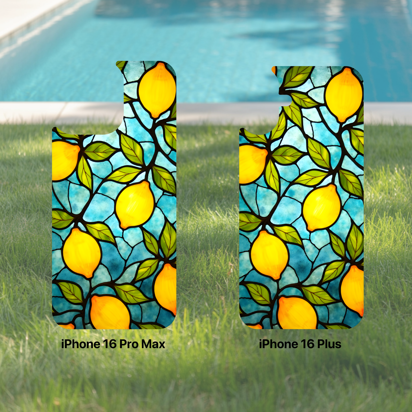 iPhone Phone Case Stained Glass Look Tough Cases Vibrant Lemon Design Unique Gift for Lemon Lovers Colorful Phone Accessories for Summer