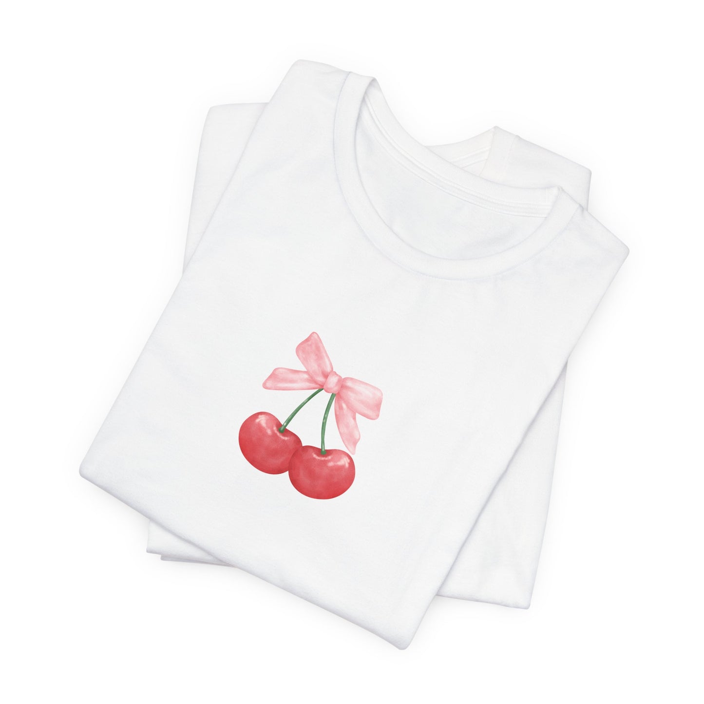 T-Shirt Coquette Cherries Top Cherries Aesthetic Tee Gift for Her Cute Flirty Top with Cherries motif trendy