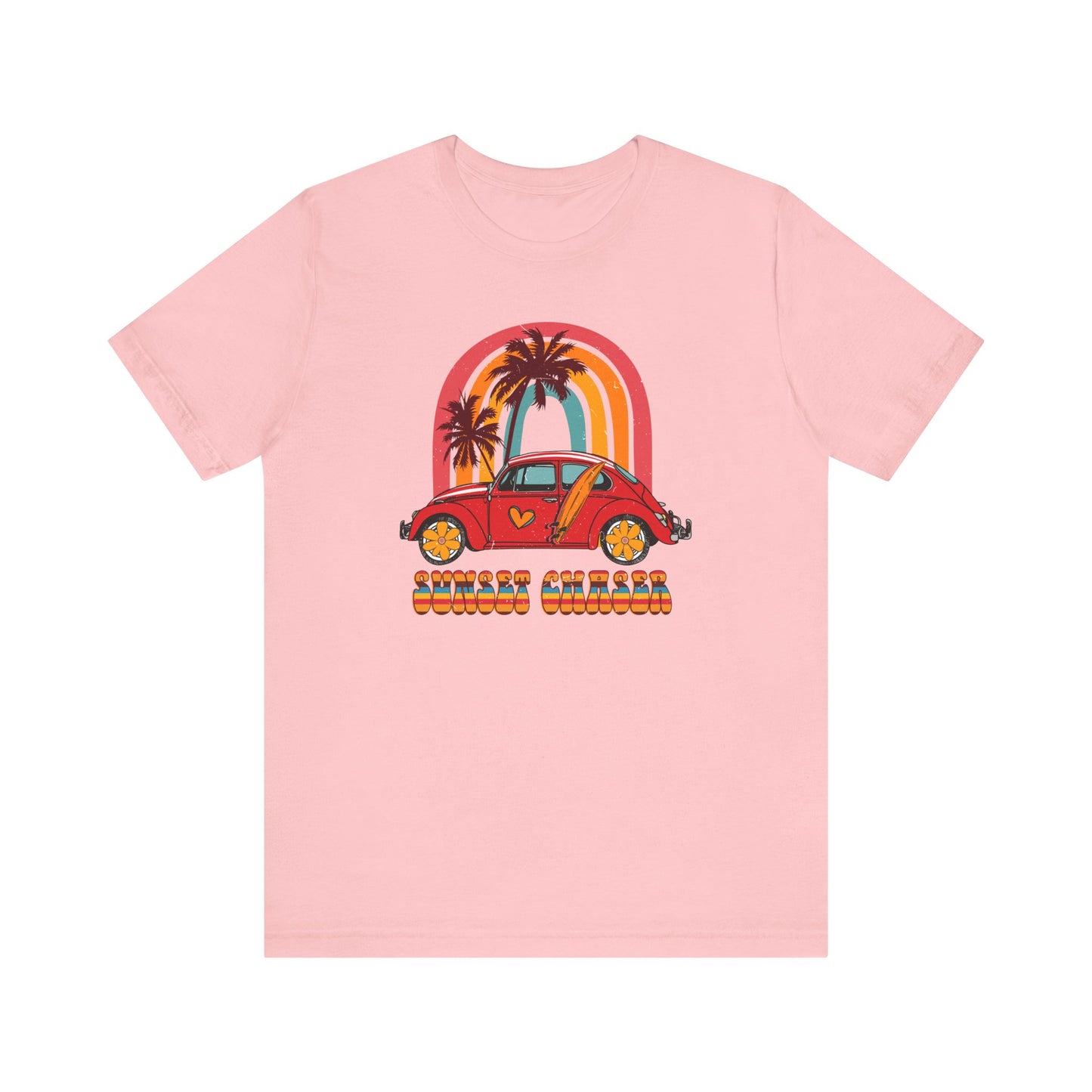 Sunset Chaser Summer Beach T-Shirt for Sunset Lovers.