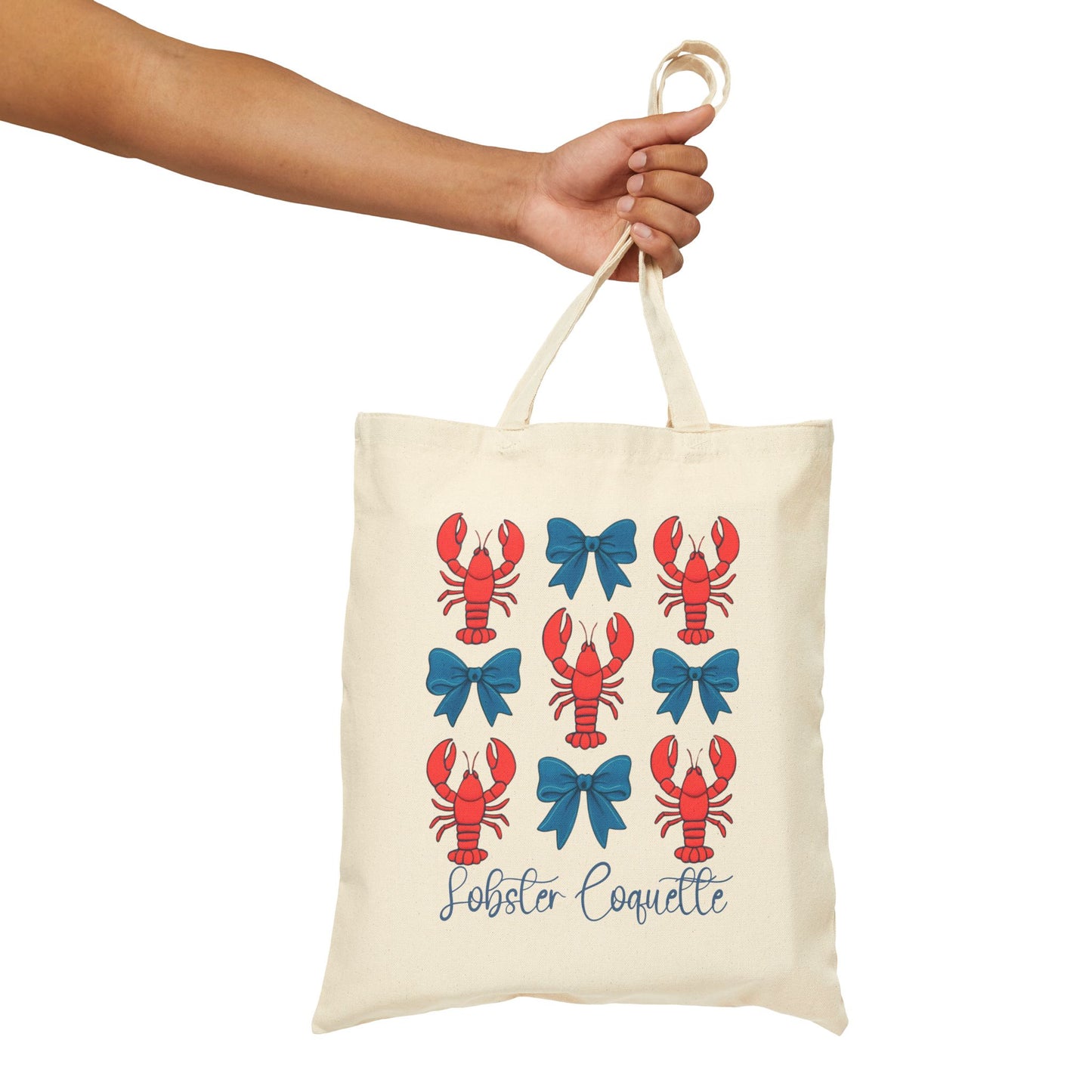 Tote Bag Lobster Party Cotton Tote Bag Beach Bag Reusable Grocery Tote Eco-Friendly Gift Lobster Lover Tote Festivals and Picnics