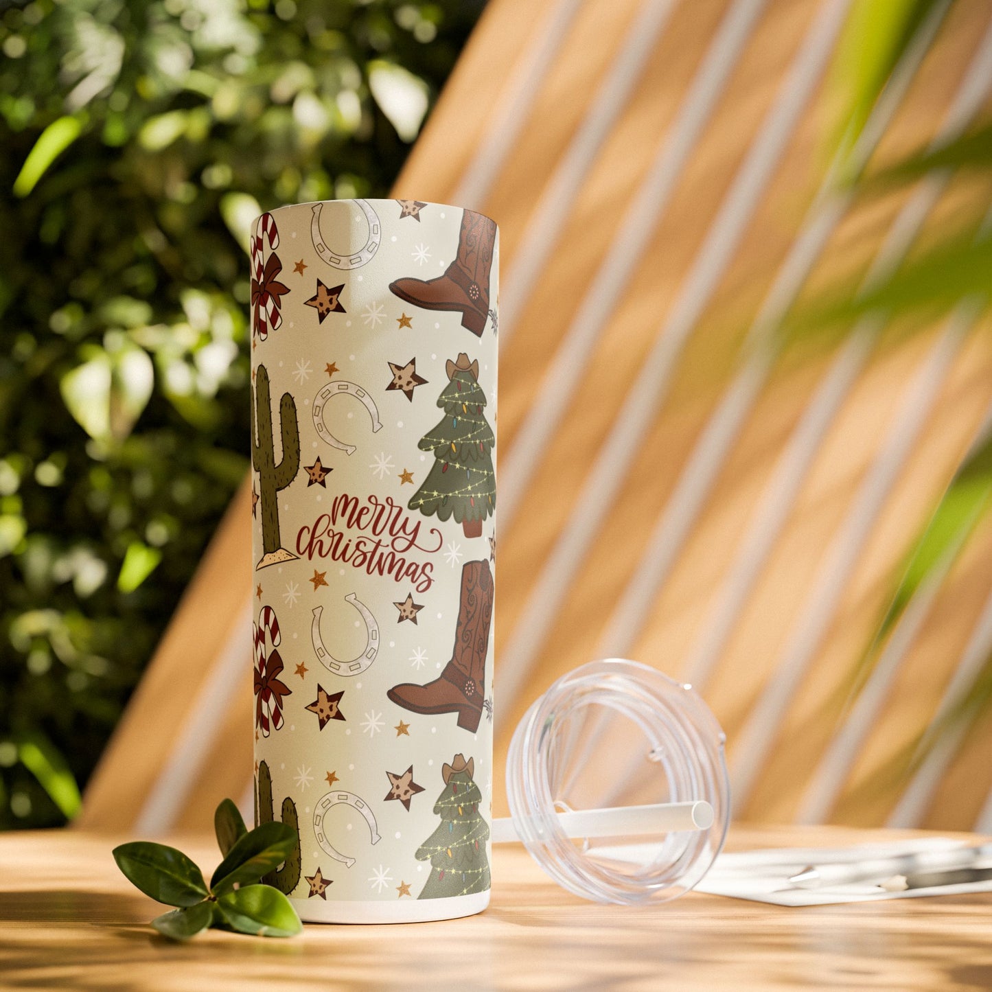 Tumbler Cowboy Christmas Design 20oz