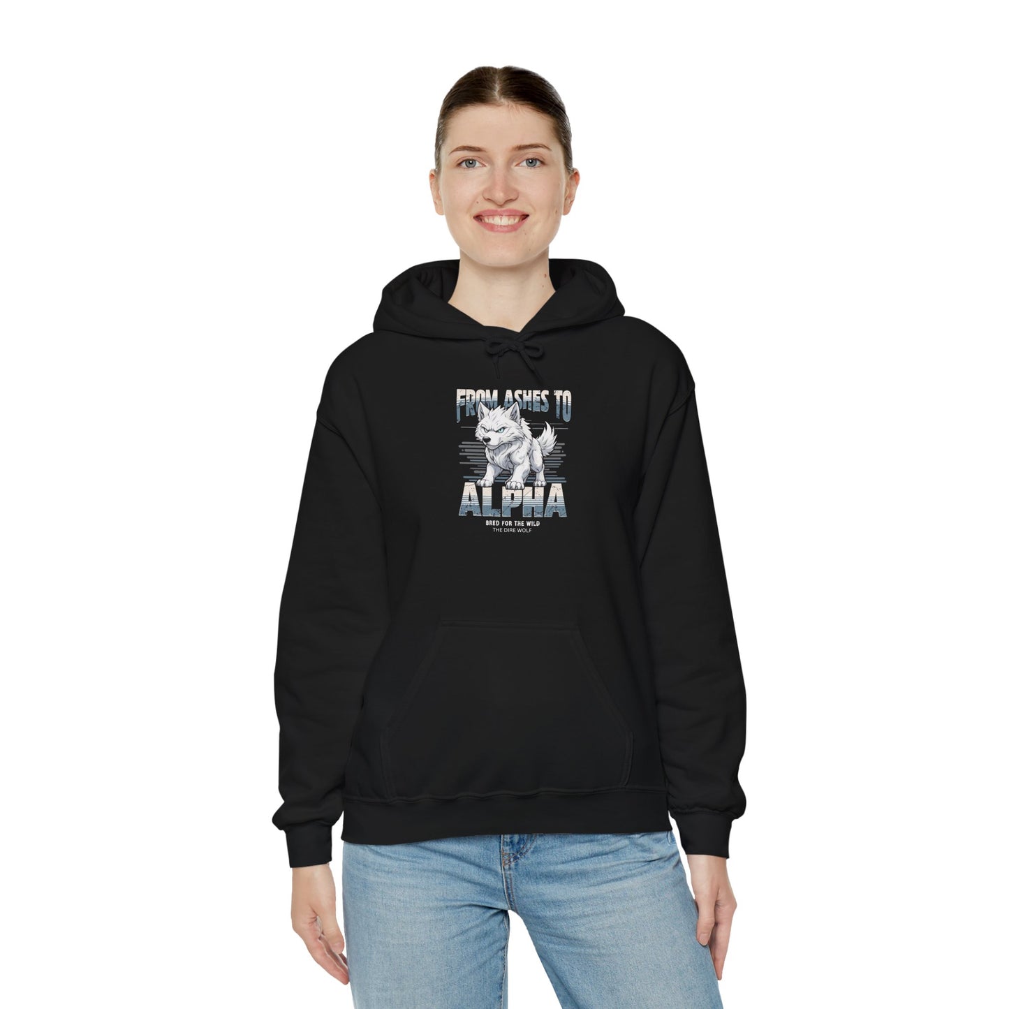 Hoodie Dire Wolf From Ashes to Alpha Hooded Sweatshirt for SCI FI Fans Fantasy Fans