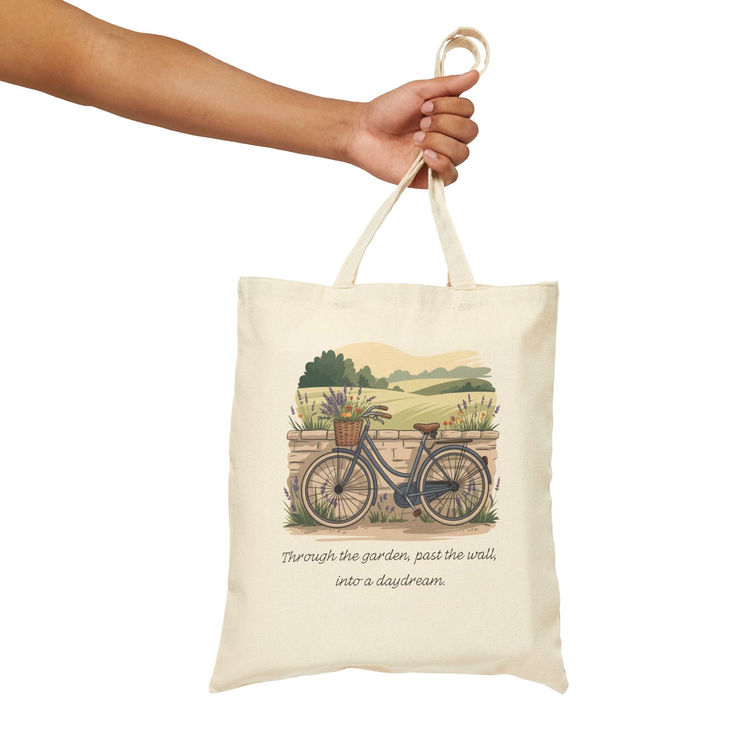 Tote Bag Charming Bicycle Tote Bag - Eco-Friendly Gift for Gardeners, Travelers, & Nature Lovers, Perfect for Everyday Use, Shopping, and More