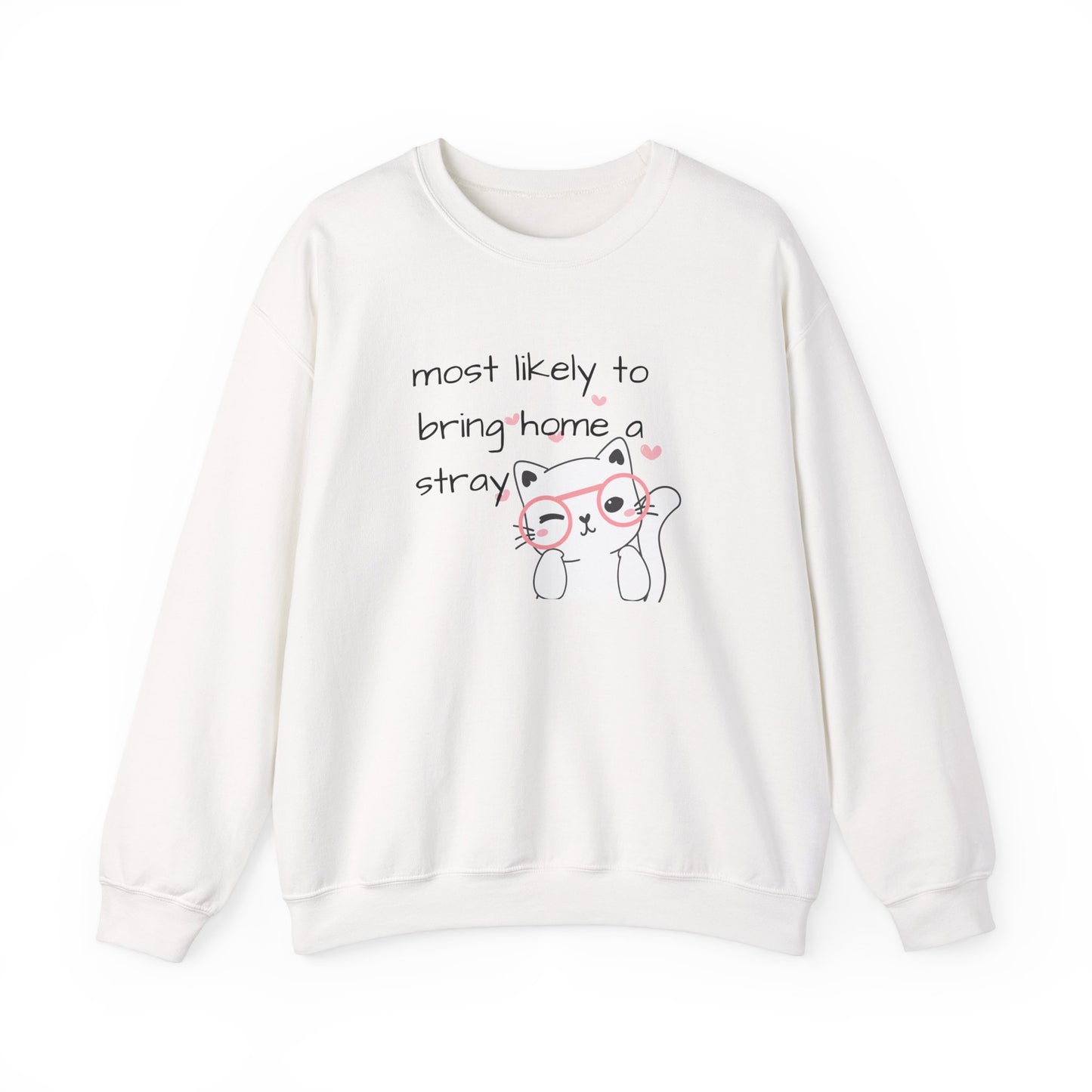 Sweatshirt Most Likely to Bring Home a Stray Cute Funny Animal Lover Crewneck Sweatshirt