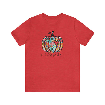 Boho Fall Patchwork Pumpkin Tshirt