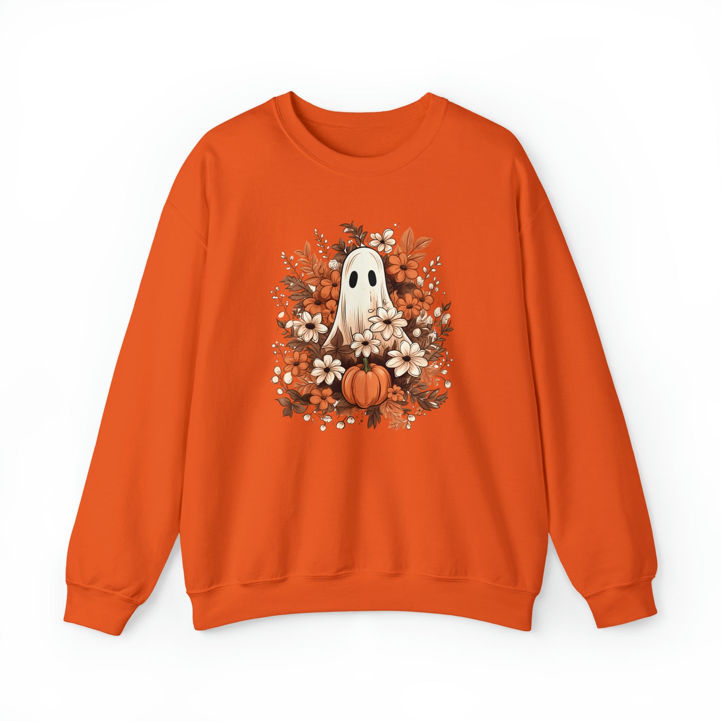 Floral Ghost Halloween Fall Sweatshirt