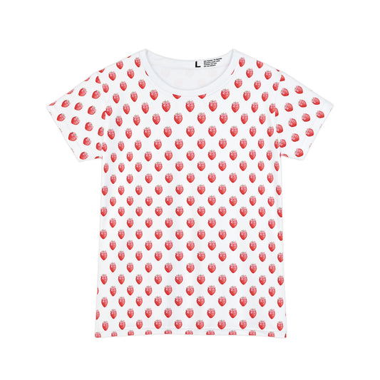 Strawberry Print T-Shirt for Women