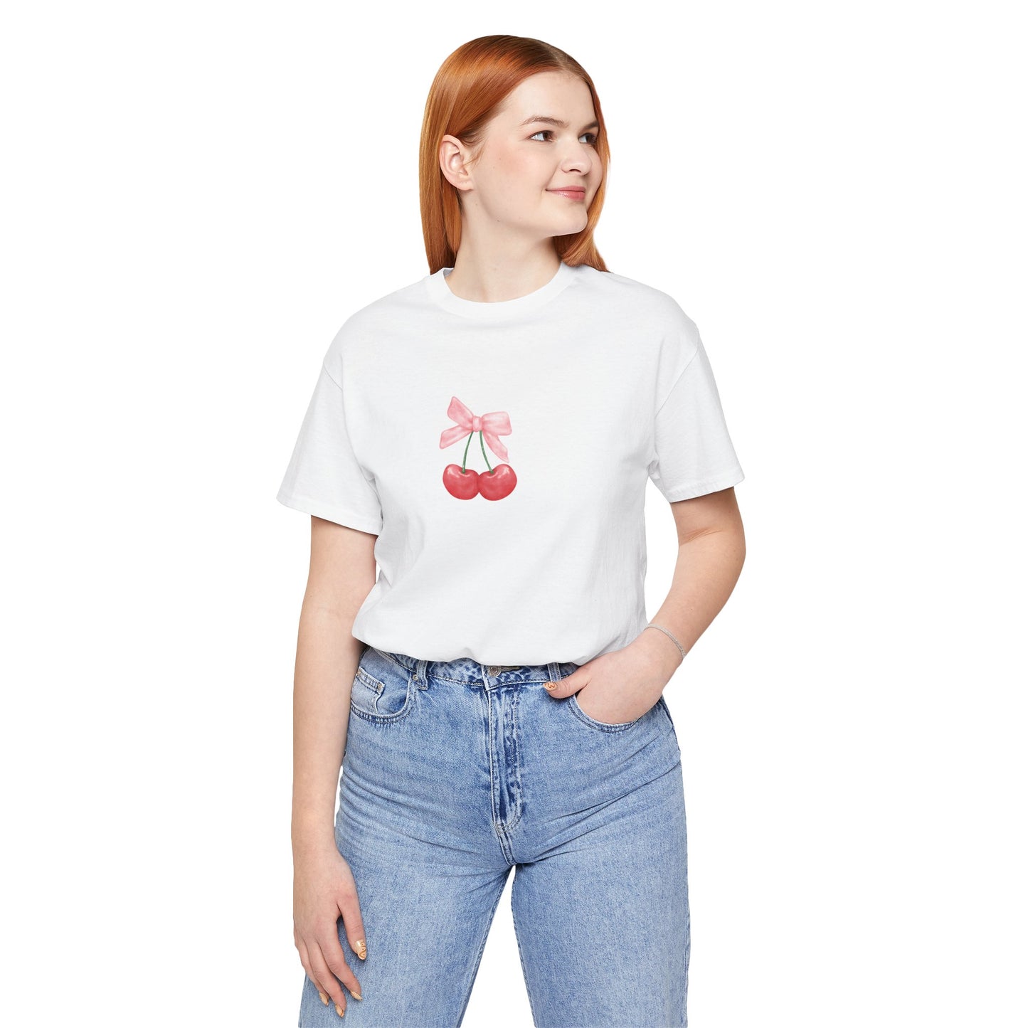 T-Shirt Coquette Cherries Top Cherries Aesthetic Tee Gift for Her Cute Flirty Top with Cherries motif trendy