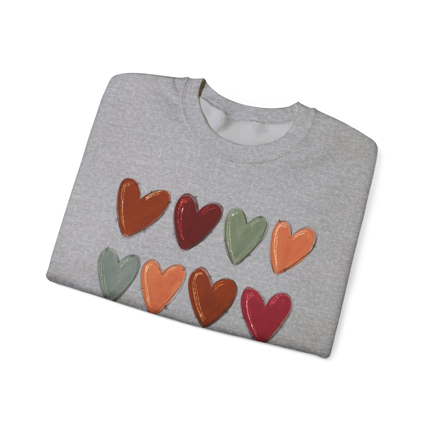 Fall Hearts Crewneck Sweatshirt