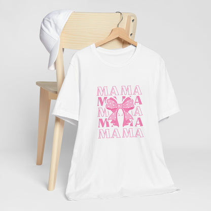 "Mama" Coquette Pink Bow T-Shirt