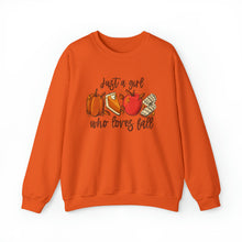 Load image into Gallery viewer, Just a Girl Who Loves Fall Sweatshirt
