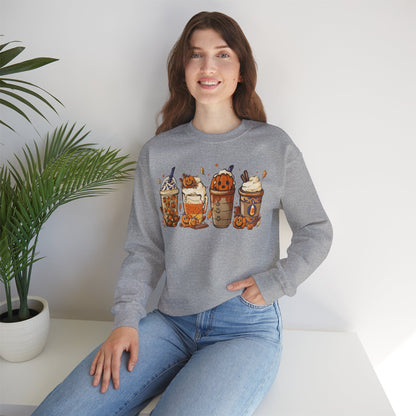 Halloween, Coffee Lovers, Pumpkin Sweatshirt