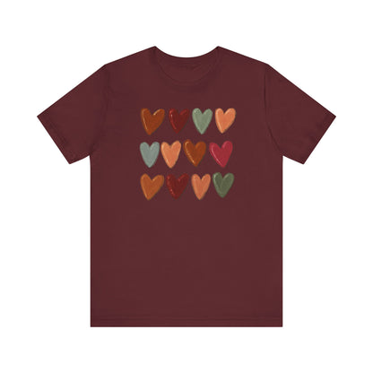 Fall Hearts Thanksgiving Halloween Tshirt