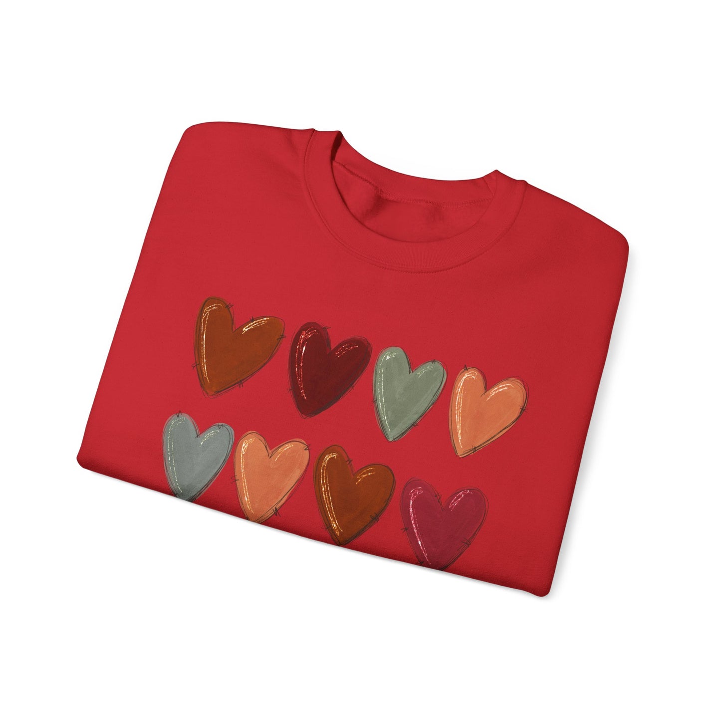 Fall Hearts Crewneck Sweatshirt