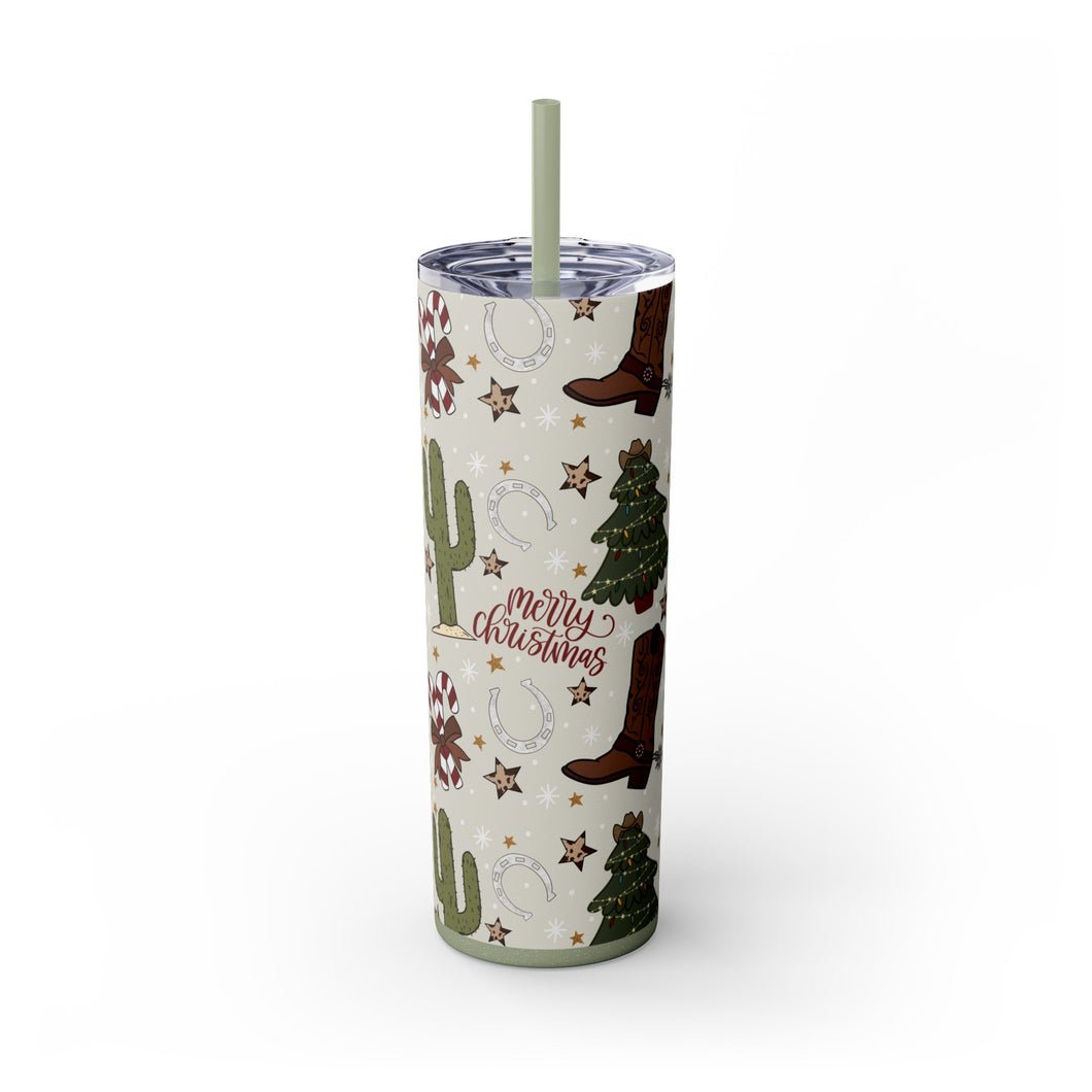 Tumbler Cowboy Christmas Design 20oz