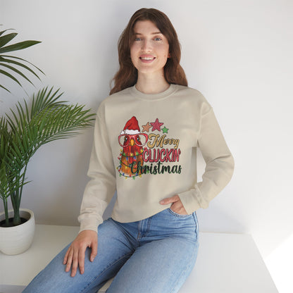 Merry Cluckin' Christmas Chicken Sweatshirt