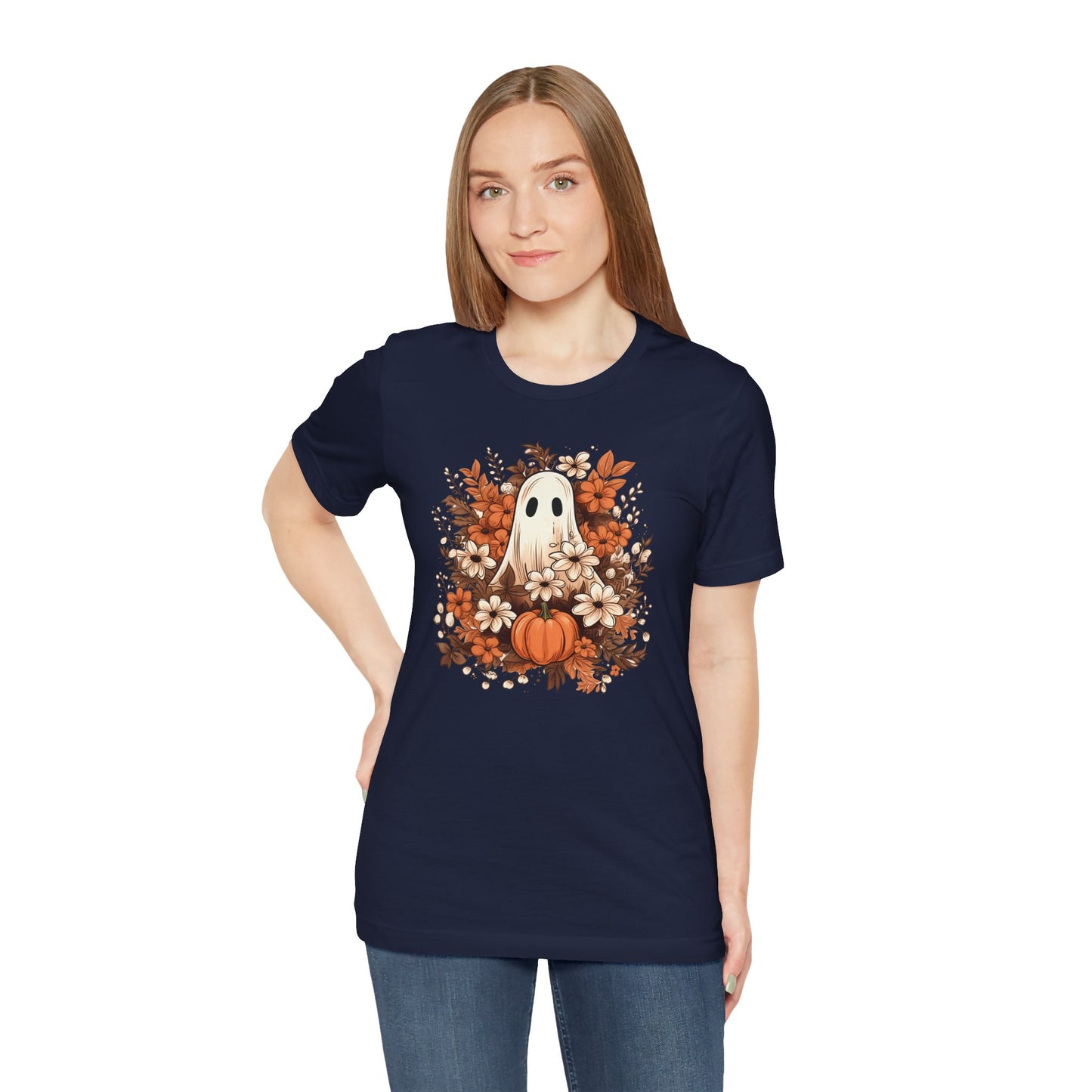 Floral Ghost Fall Halloween TShirt