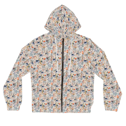 Peach Mushrooms Women’s Full-Zip Hoodie (AOP)