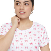 Load image into Gallery viewer, Pink Coquette Bow Print TShirt
