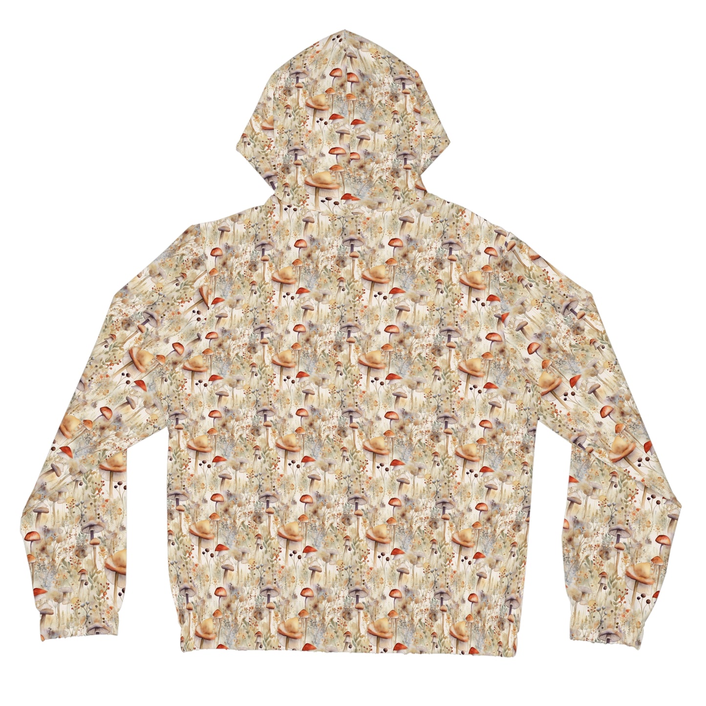 Cream Mushroom Women’s Full-Zip Hoodie (AOP)