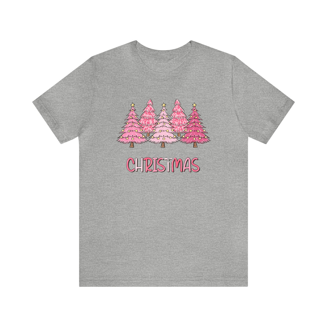 Pink Merry Christmas Tree D Holiday TShirt