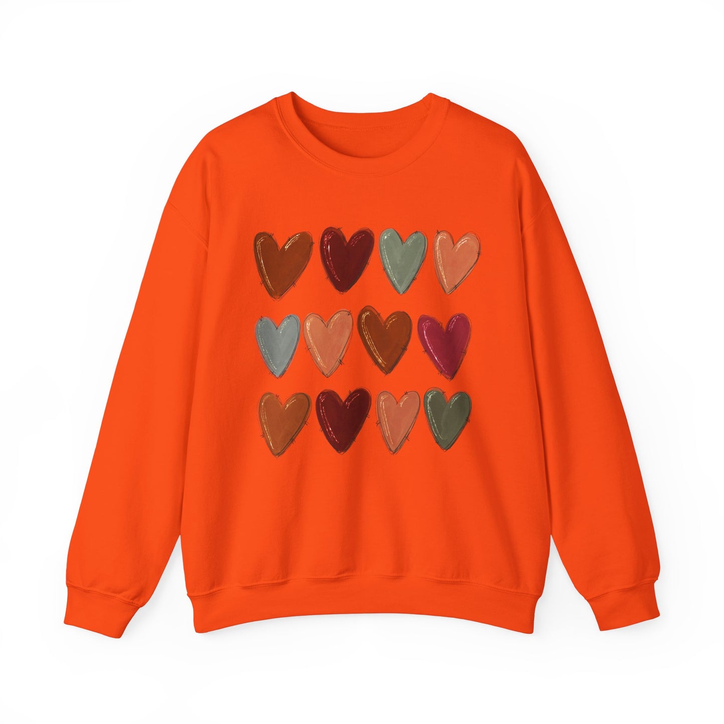 Fall Hearts Crewneck Sweatshirt