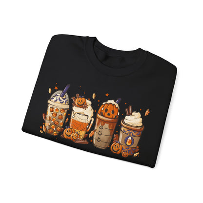 Halloween, Coffee Lovers, Pumpkin Sweatshirt