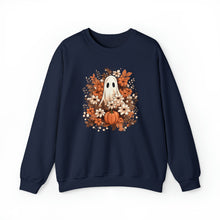 Load image into Gallery viewer, Floral Ghost Halloween Fall Sweatshirt
