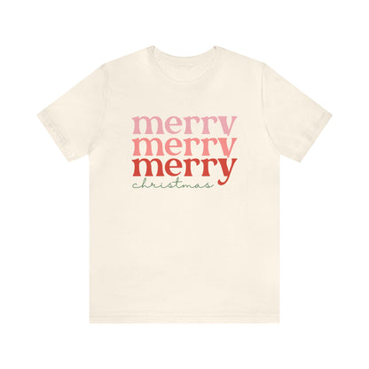 Merry Merry Merry Christmas Holiday Tee