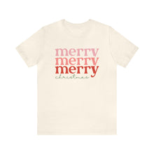 Load image into Gallery viewer, Merry Merry Merry Christmas Holiday Tee
