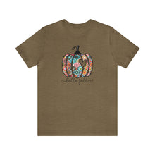 Load image into Gallery viewer, Boho Fall Patchwork Pumpkin Tshirt
