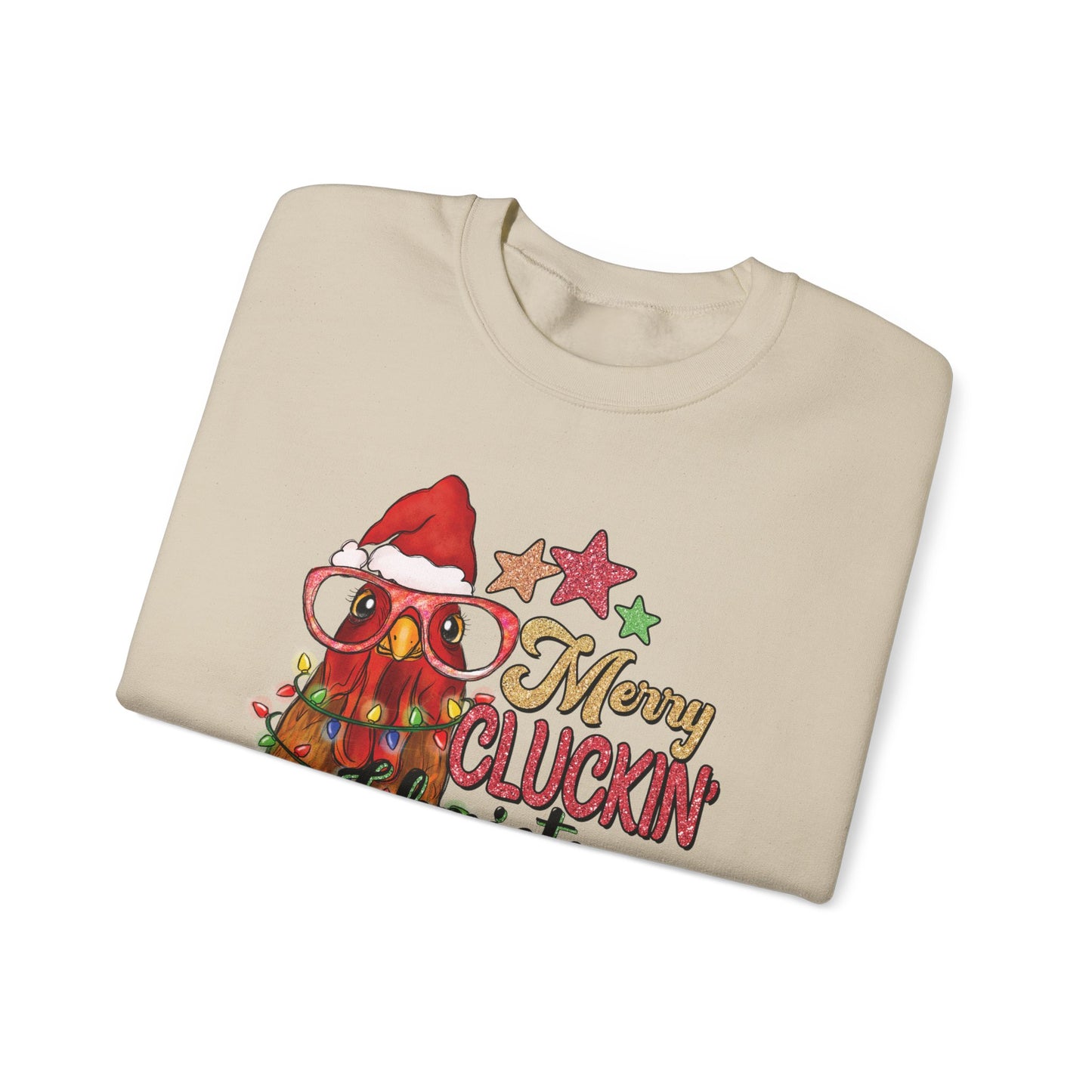 Merry Cluckin' Christmas Chicken Sweatshirt