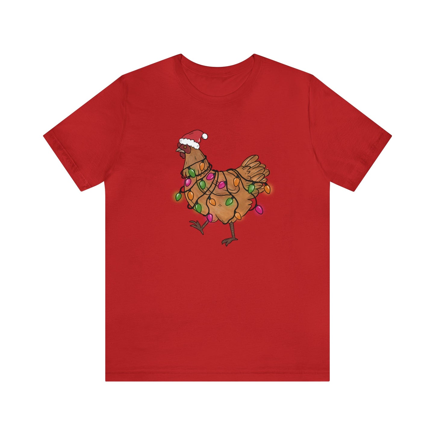 Holiday Christmas Chicken decked out in lights TShirt